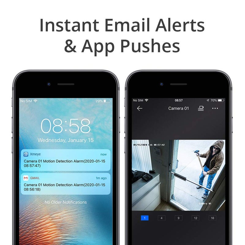 EVERSECU 4CH 1080P 5-in-1 HD Analog Hybrid DVR&NVR Supports Up to 5MP IP Camera+2MP AHD/TVI/CVI Camera and 960H Analog Camera Standalone DVR CCTV Surveillance Security System Video Recorder (No HDD) - Image 5